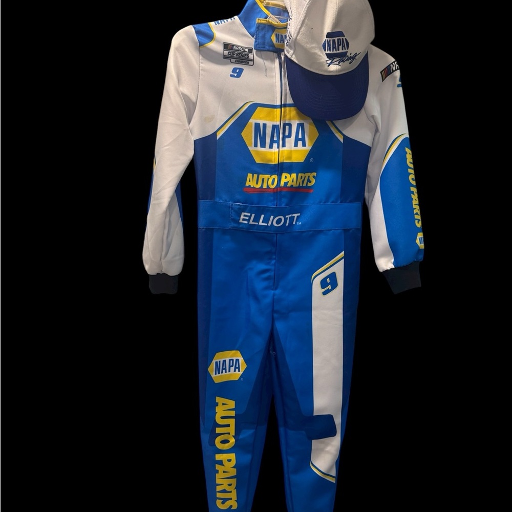 Chase Elliot NAPA Auto Parts Racing Suit and Cap Set